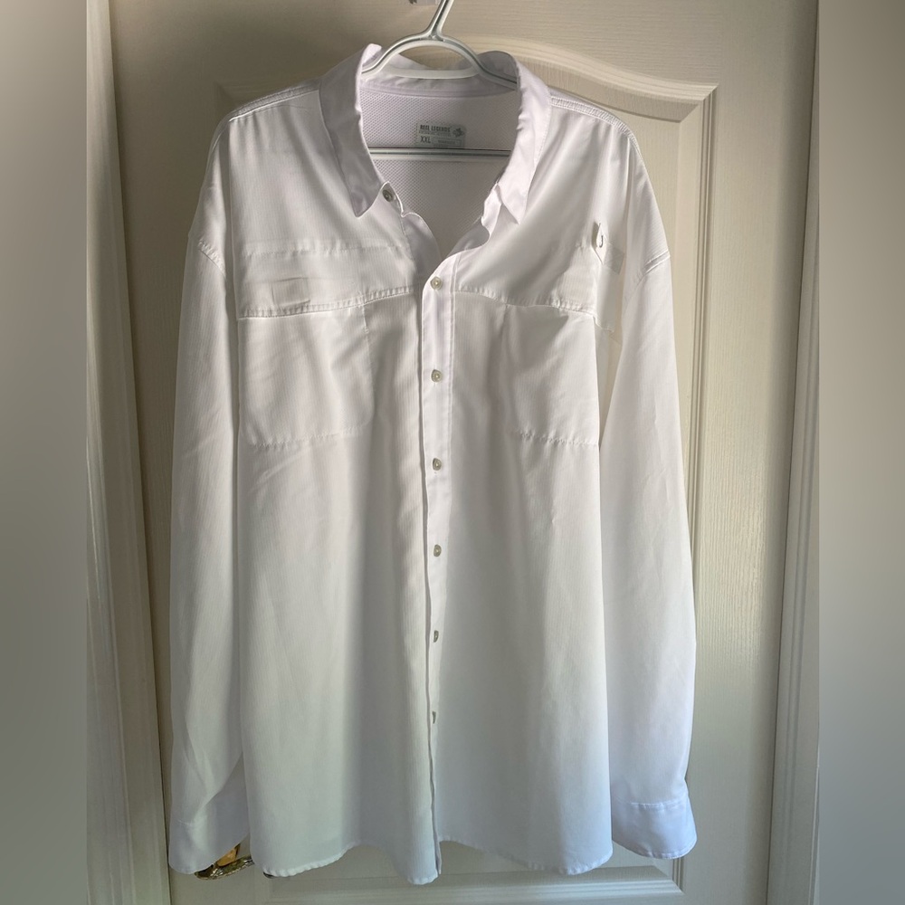 Reel Legends White Casual Button Down Shirt